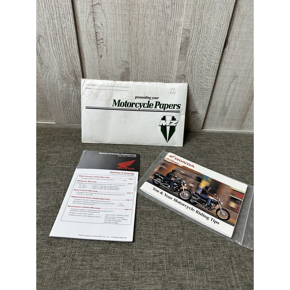 OEM Honda You & Your Motorcycle Riding Tips Biking Cycle Self Help Manual